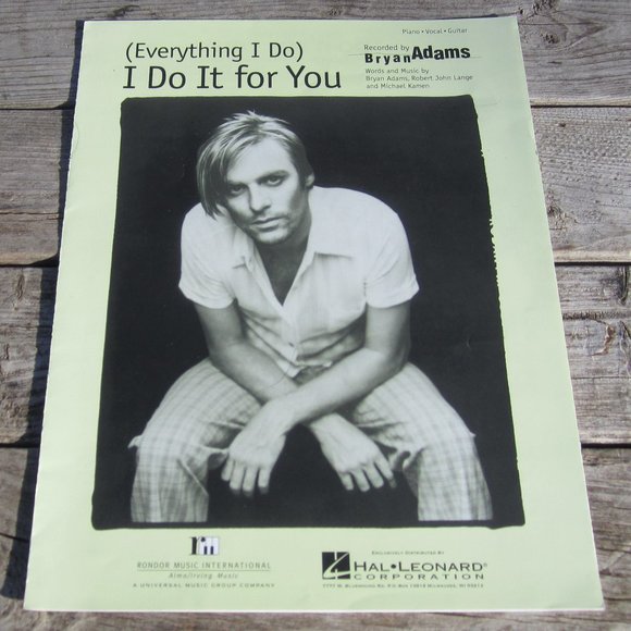 Hal Leonard Other - Bryan Adams Everything I Do, I Do It For You Music